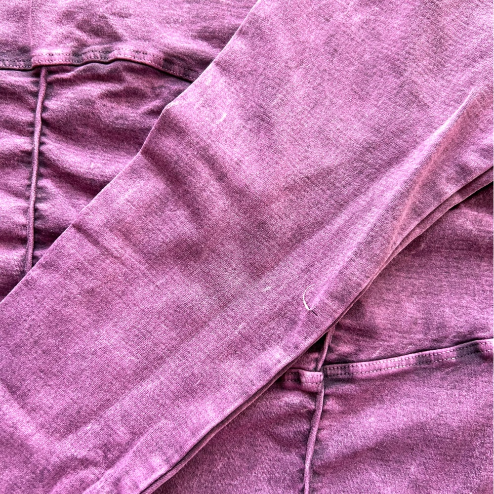 🍂NEW Free People Movement Good Karma Long Sleeve Onesie. Purple Acid Wash. M/L - Picture 16 of 16